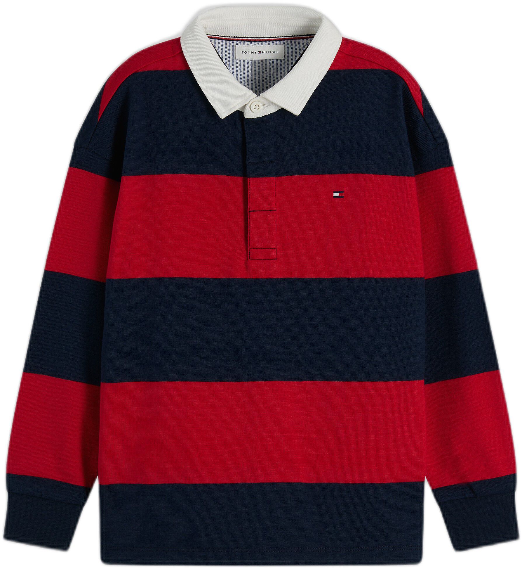 SLUB RUGBY STRIPE POLO LS