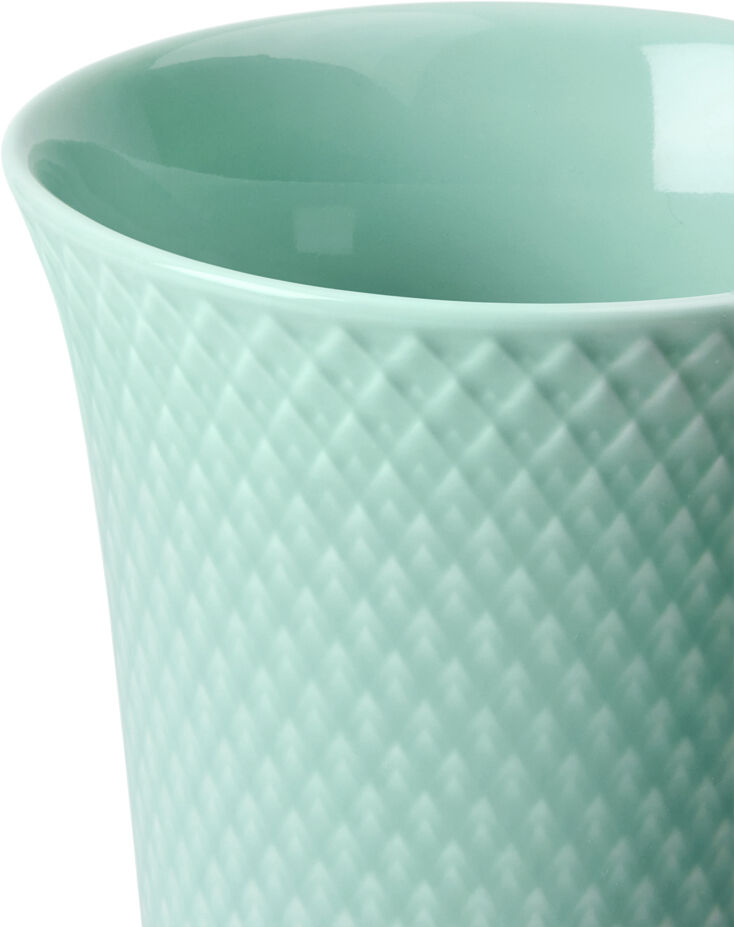Rhombe Color Vase H15 aqua porcel&aelig;n
