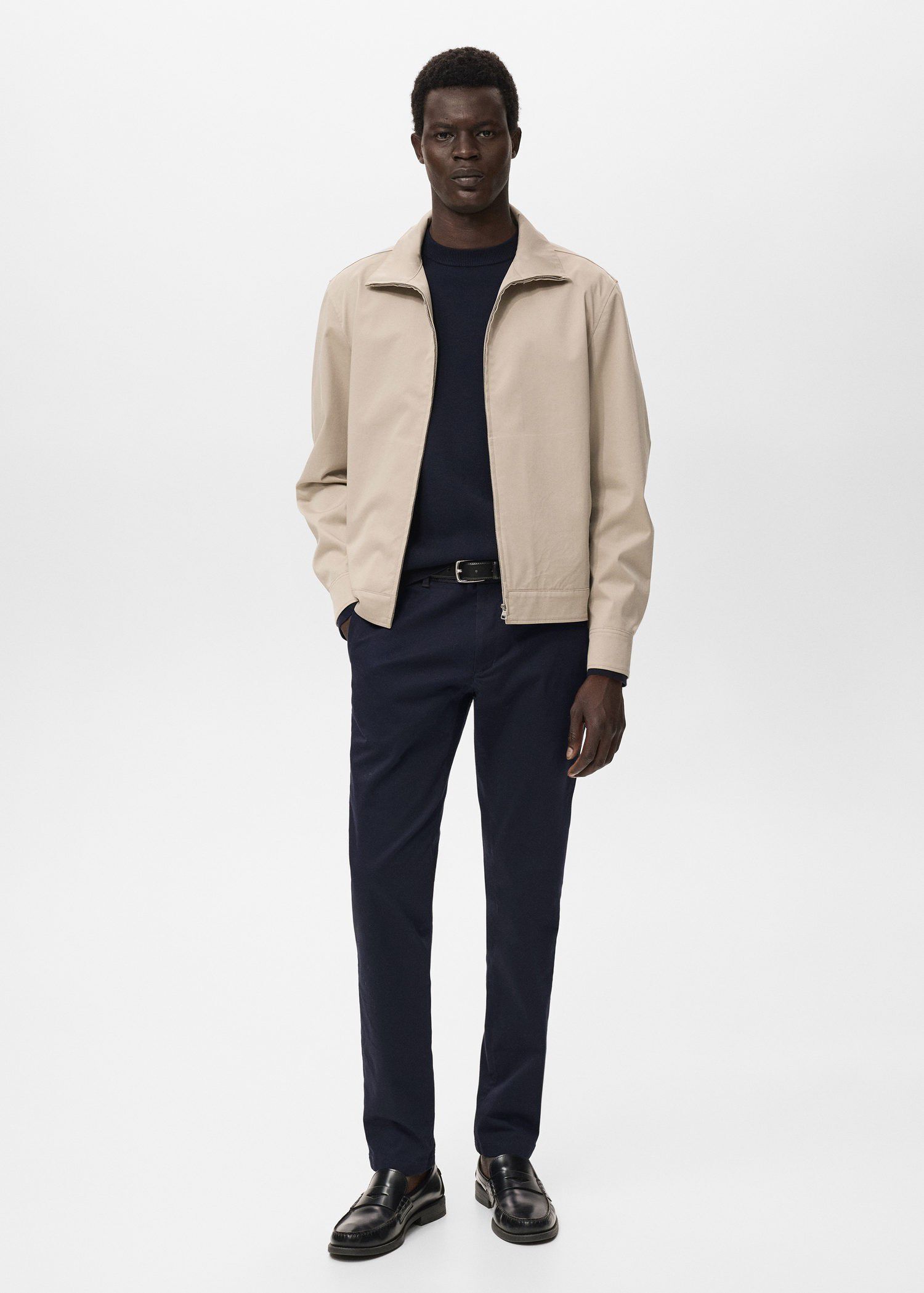 Barna slim-fit twill chino trousers