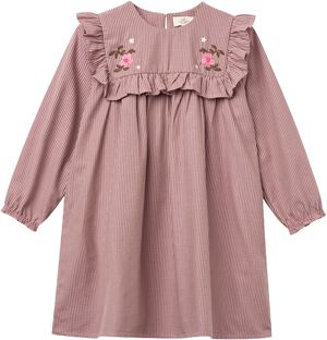 Long-sleeved Dress with all-over embroidery