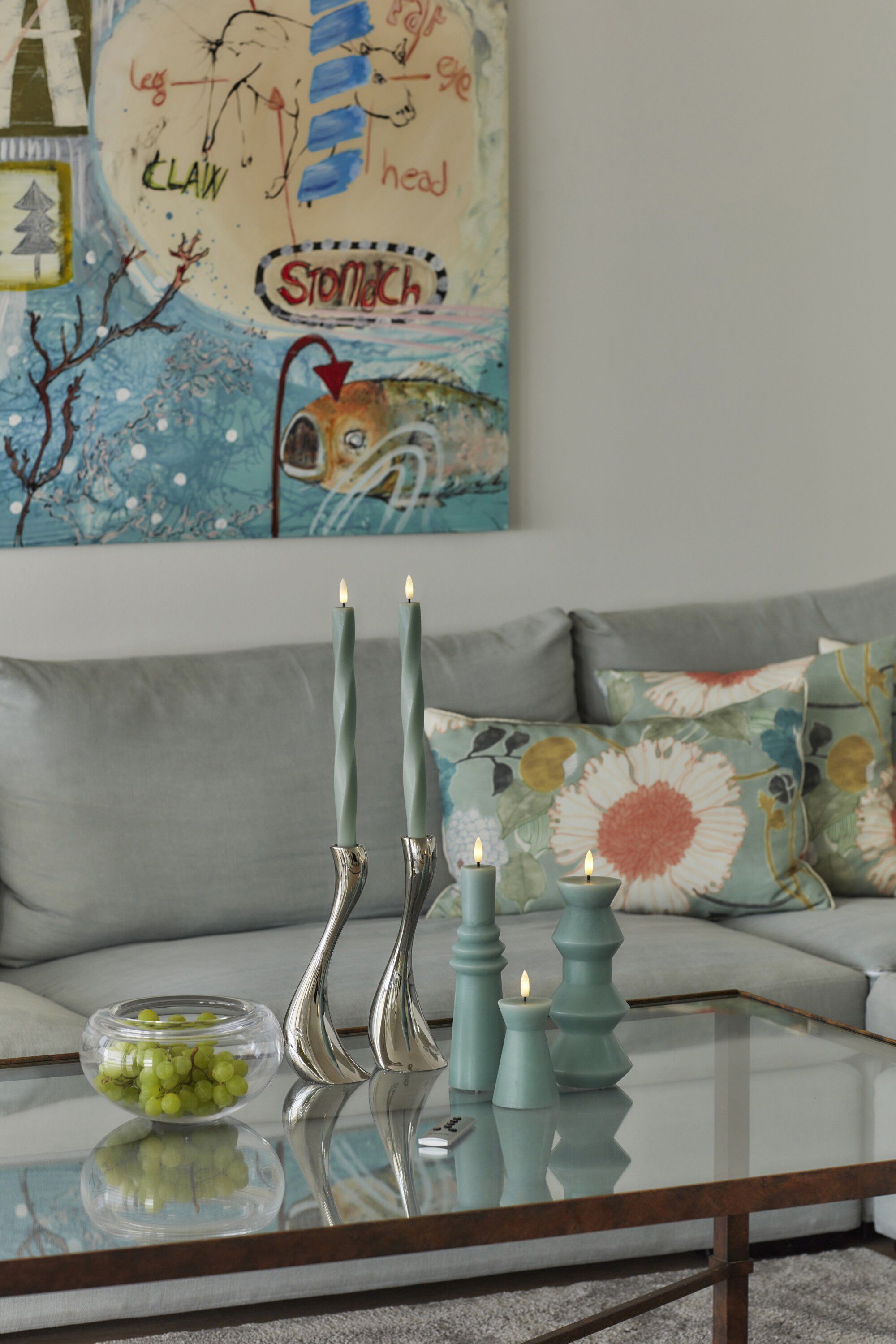 Nordisk Skulptur, Sille Twist &Oslash;2,4x26 cm, Sandy Green