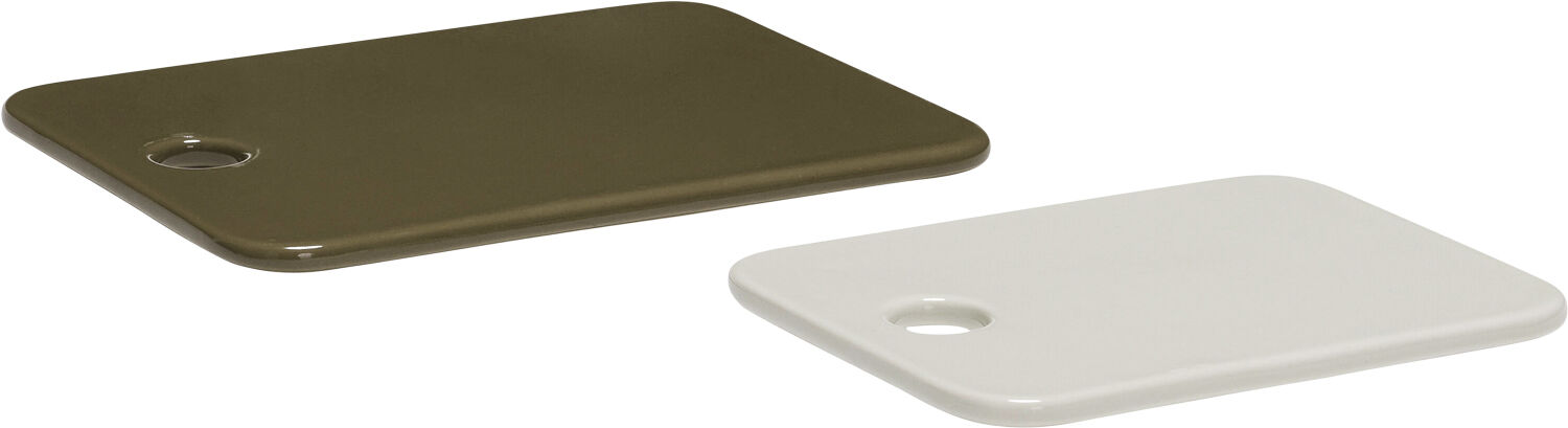 Amare Sm&oslash;rplatter Sand/Olivengr&oslash;n s&aelig;t af 2