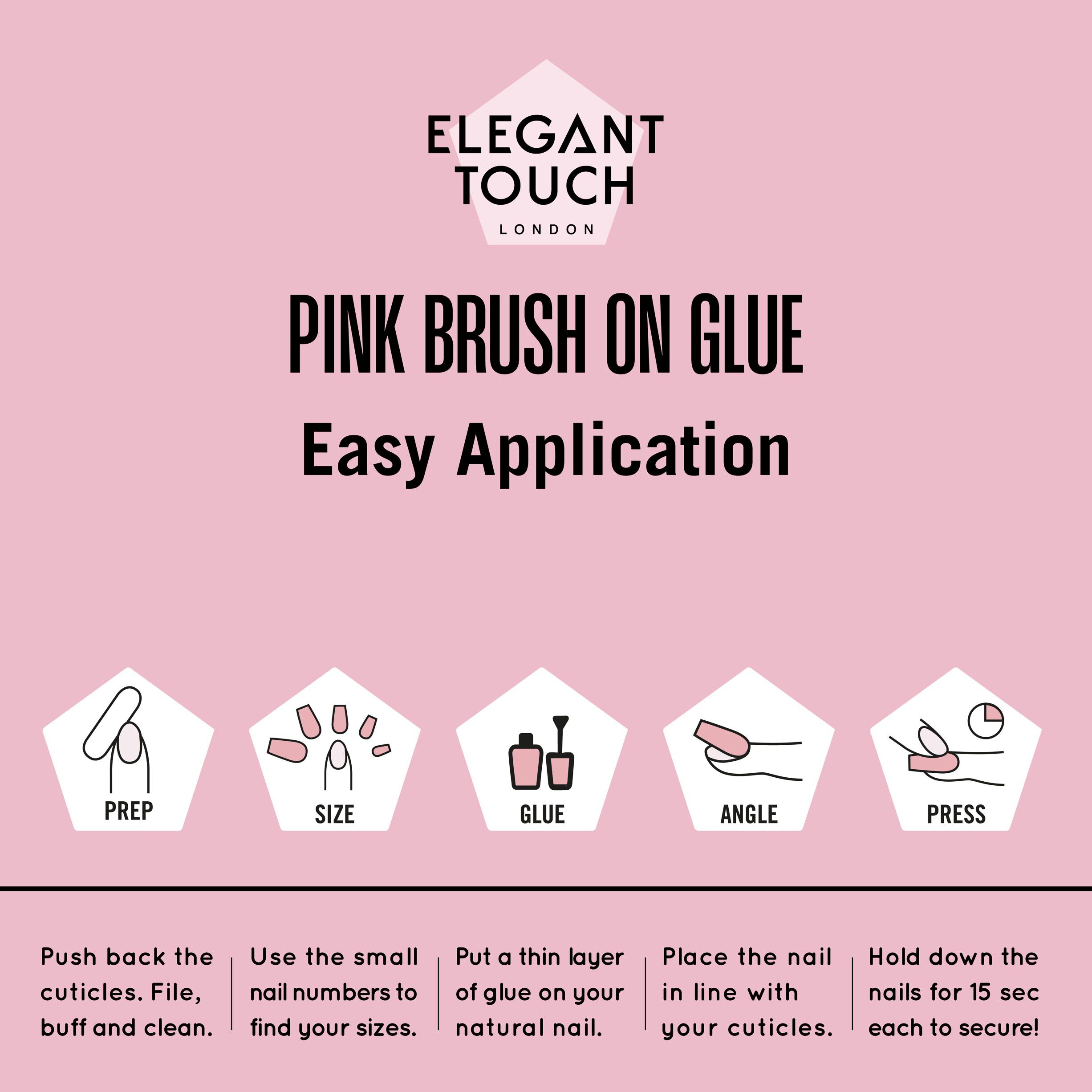 ELEGANT TOUCH PINK BRUSH ON NAIL GL