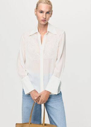 Lyocell patch shirt