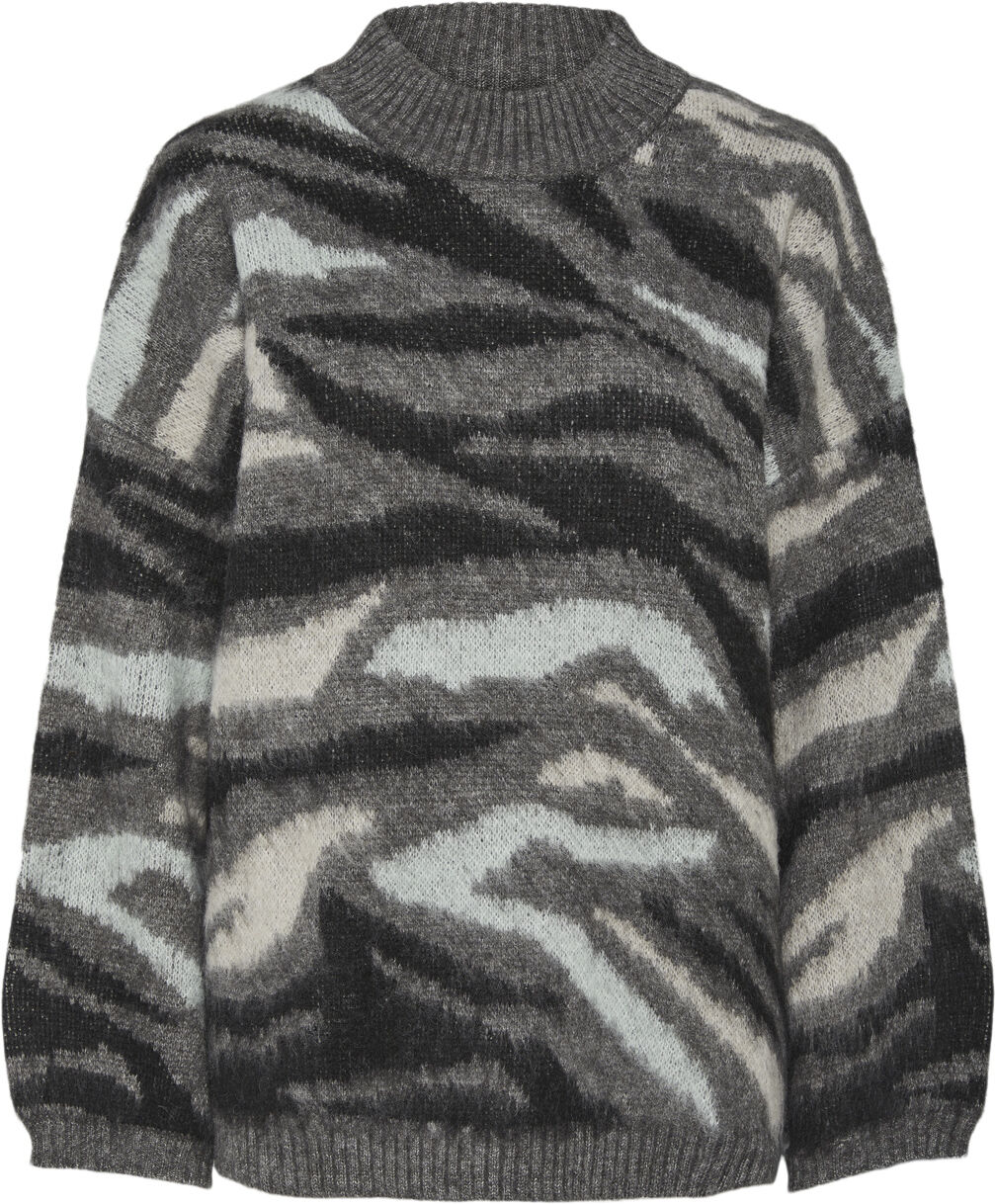 PCPEGGY LS HIGH NECK JACQUARD KNIT