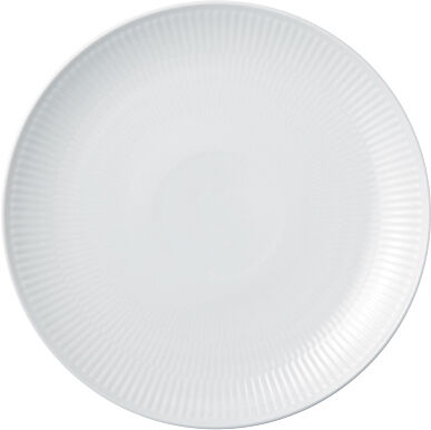 White Fluted 23 cm Coupe tallrik
