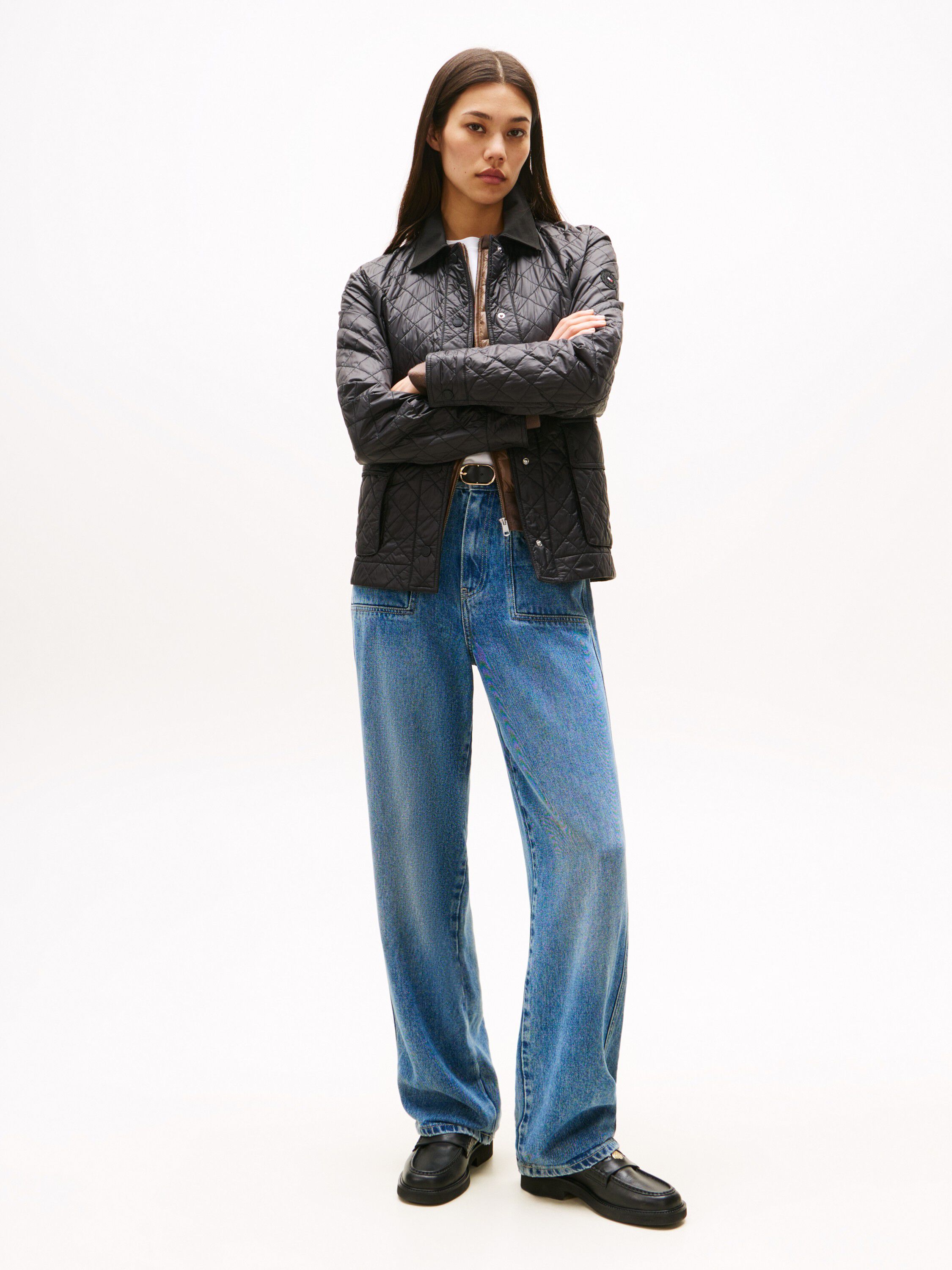 PADDED NYLON SLIM QUILTED JACKET