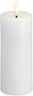 Moods & More - LED Pillar Candles, Silk, Melted, Classic white, 49x125