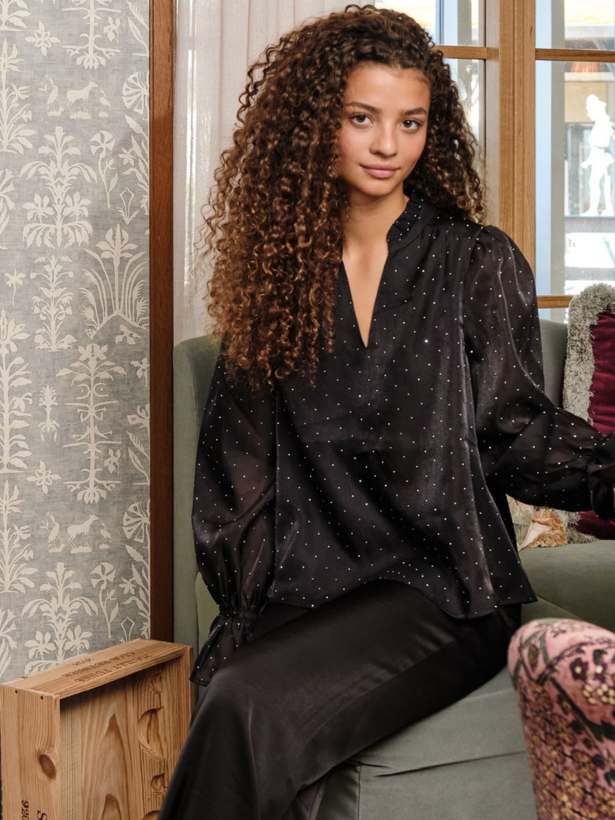 Amara Bedazzled Blouse