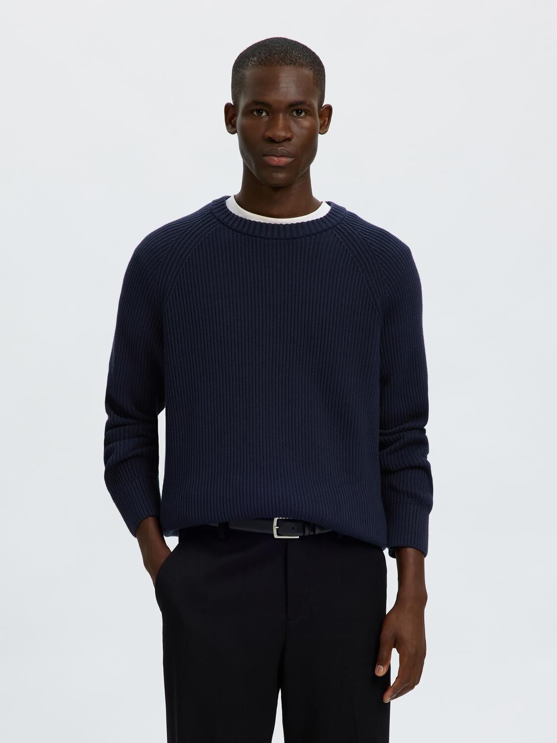 Slmbraun Knit Rlx Rib Crew Neck Noos