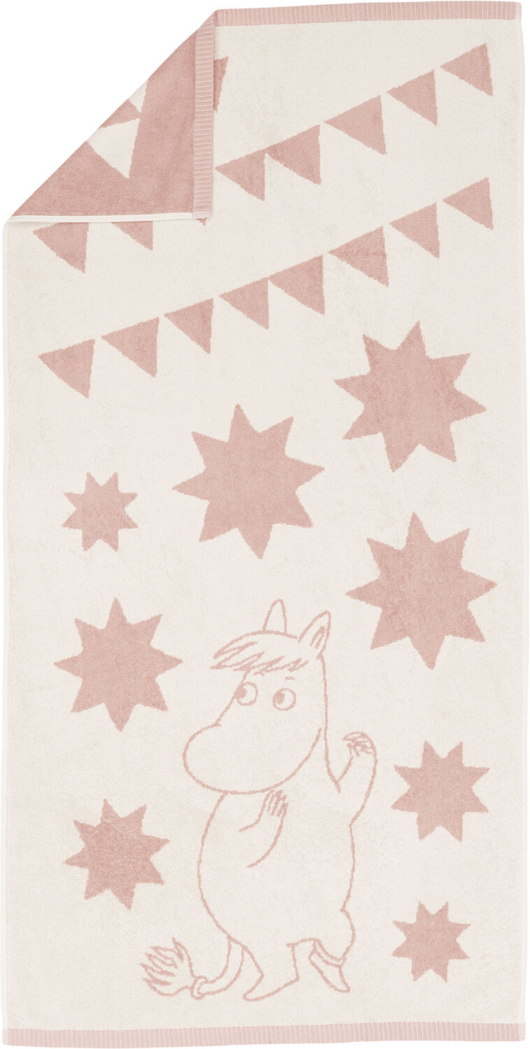 Moomin Arabia badeh&aring;ndkl&aelig;de 70x140, Stjerner pink