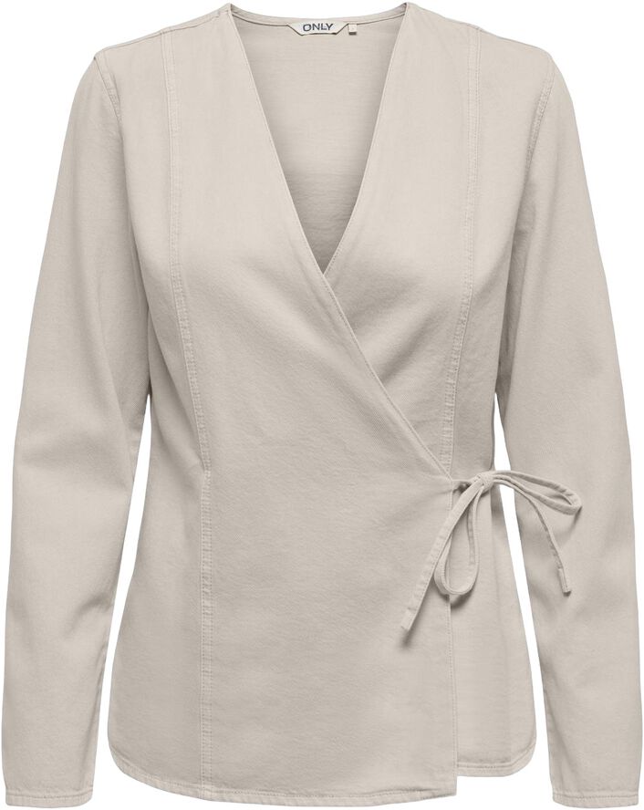 ONLSILLA L/S TIE WRAP BLOUSE CC PNT