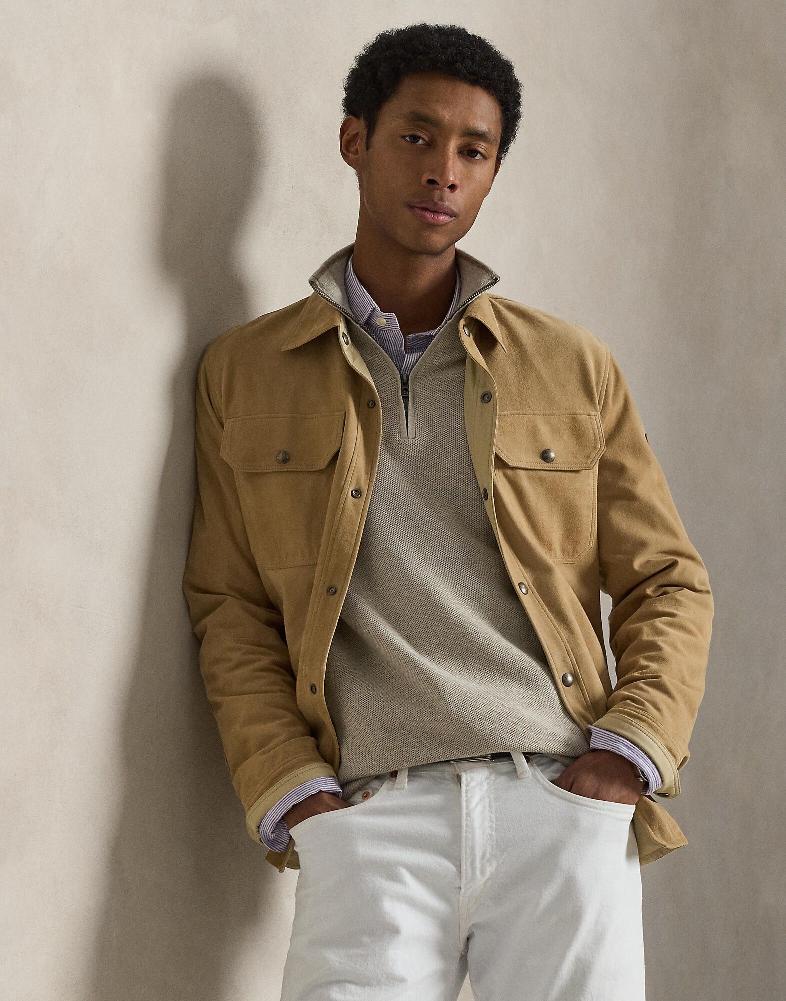 Mesh-Knit Cotton Quarter-Zip Sweater