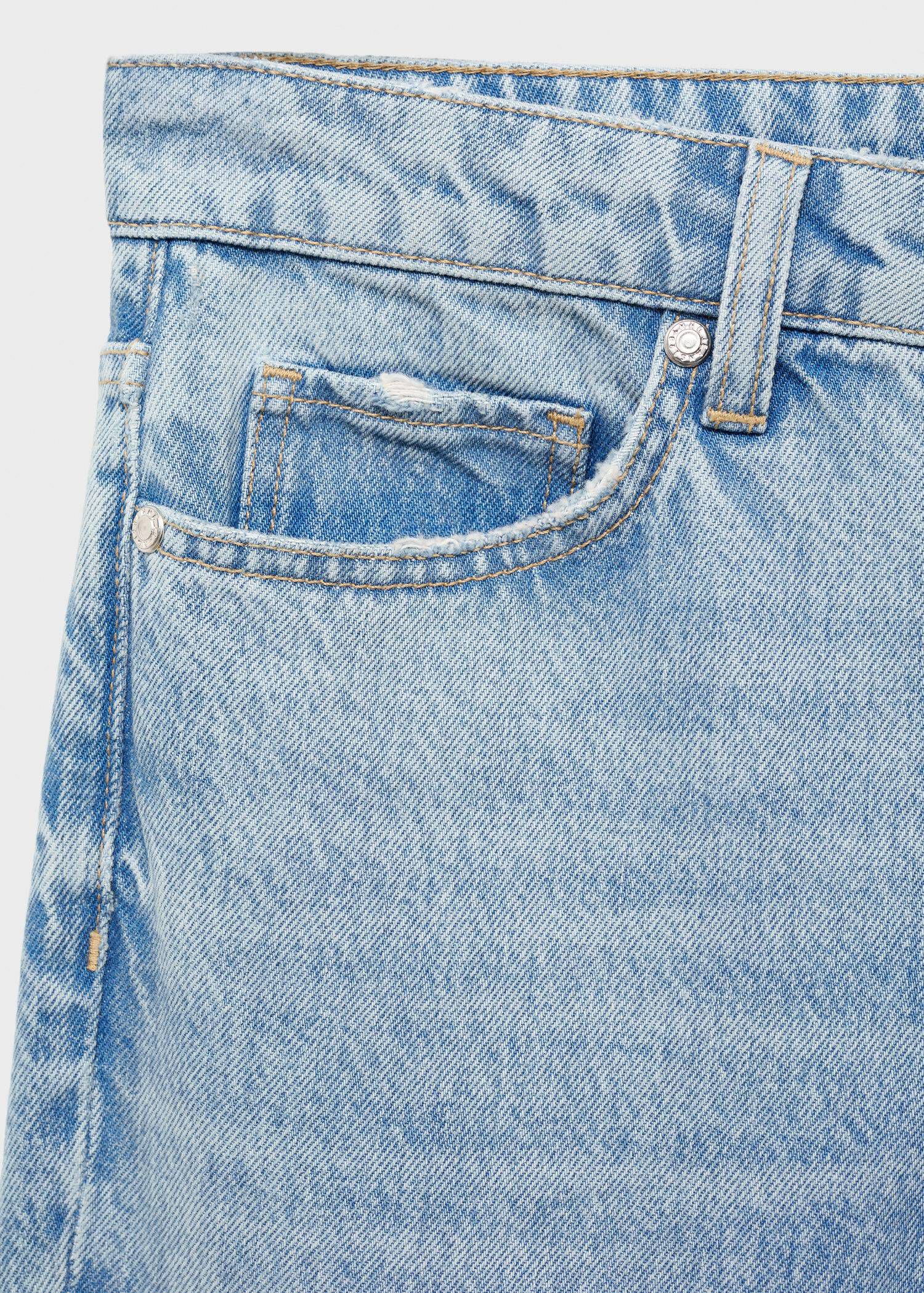 Mid-rise straight jeans