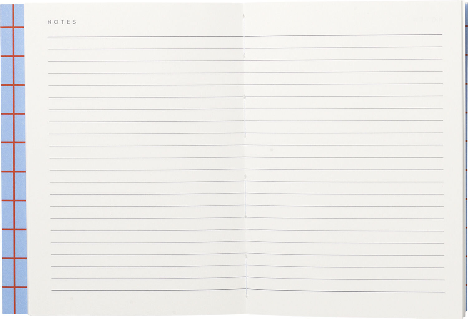 Lille notesbog med syet ryg, Lys bl&aring;