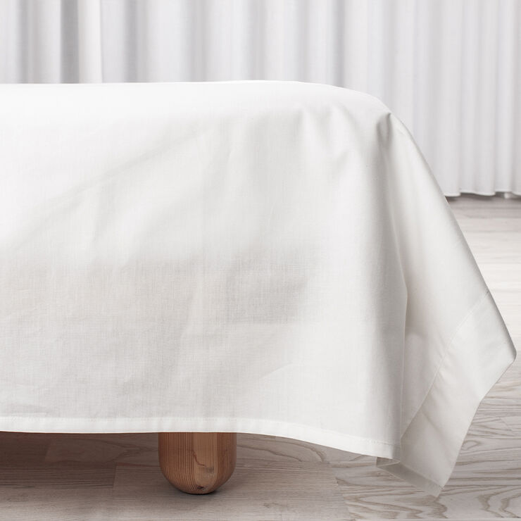 Økologisk lagen, percale - GOTS, hvid