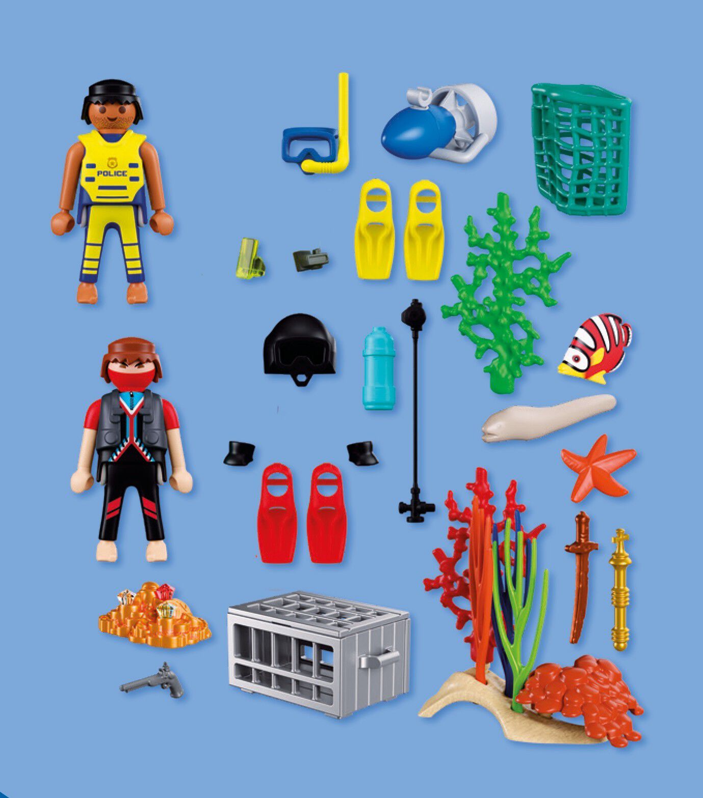 Police Diver with Treasur