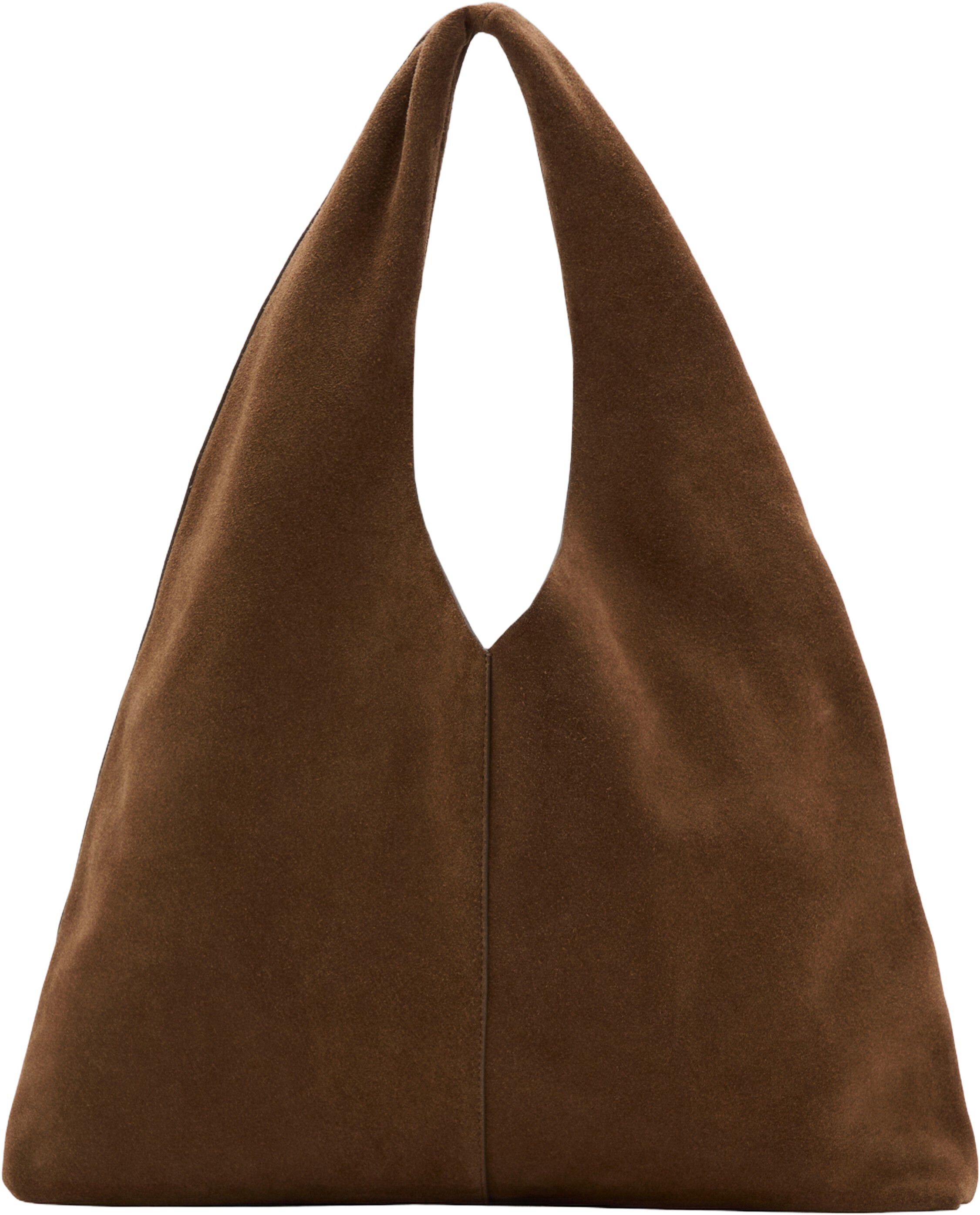Suede shopper bag