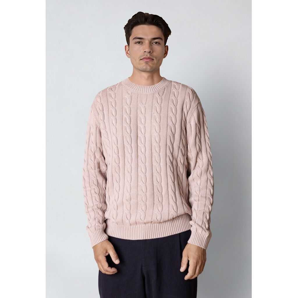 August cable knitted jumper