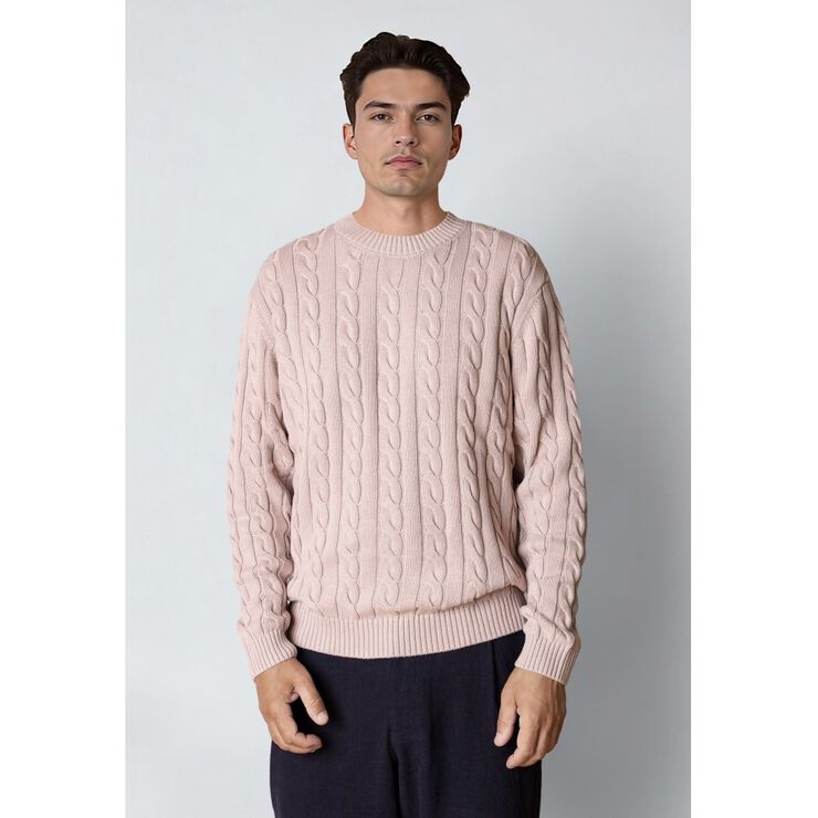 August cable knitted jumper