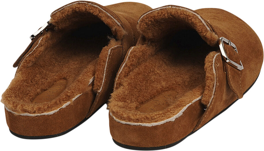 NESSO - SKIN MULES WITH ADJUSTABLE BUCKET