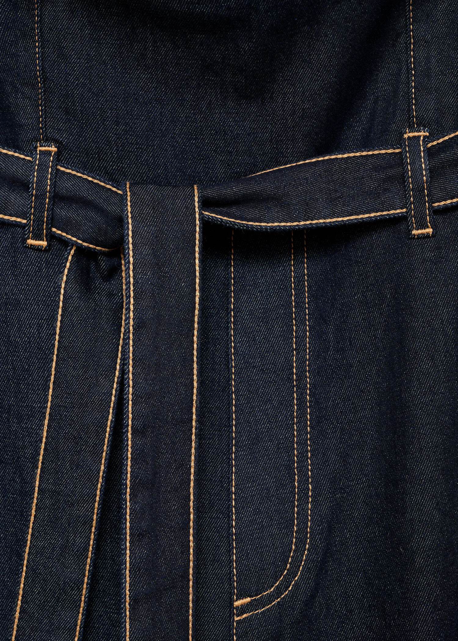 Strapless denim jumpsuit