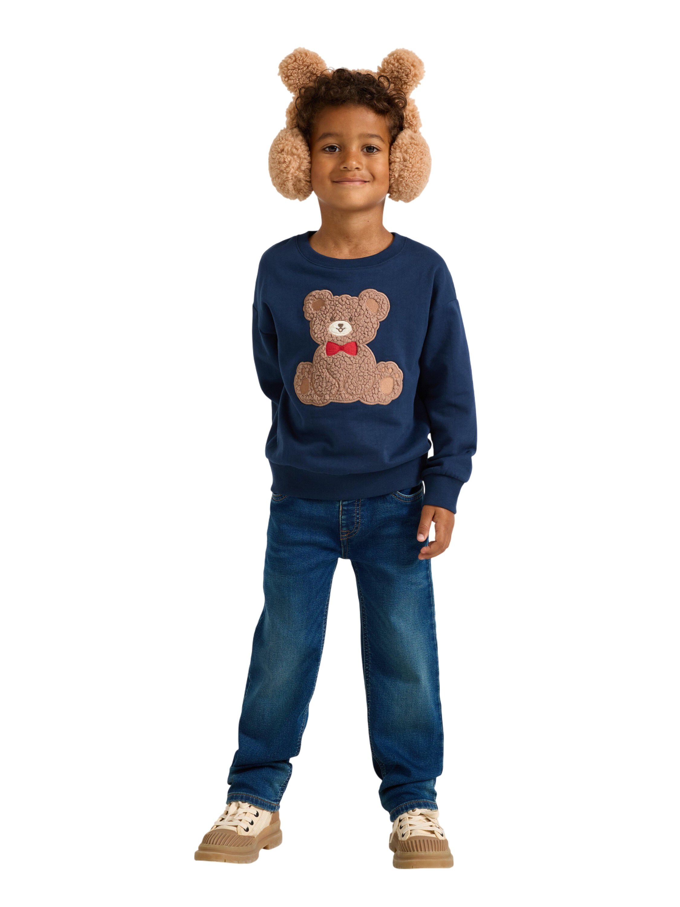 Sweatshirt with a brushed inside an