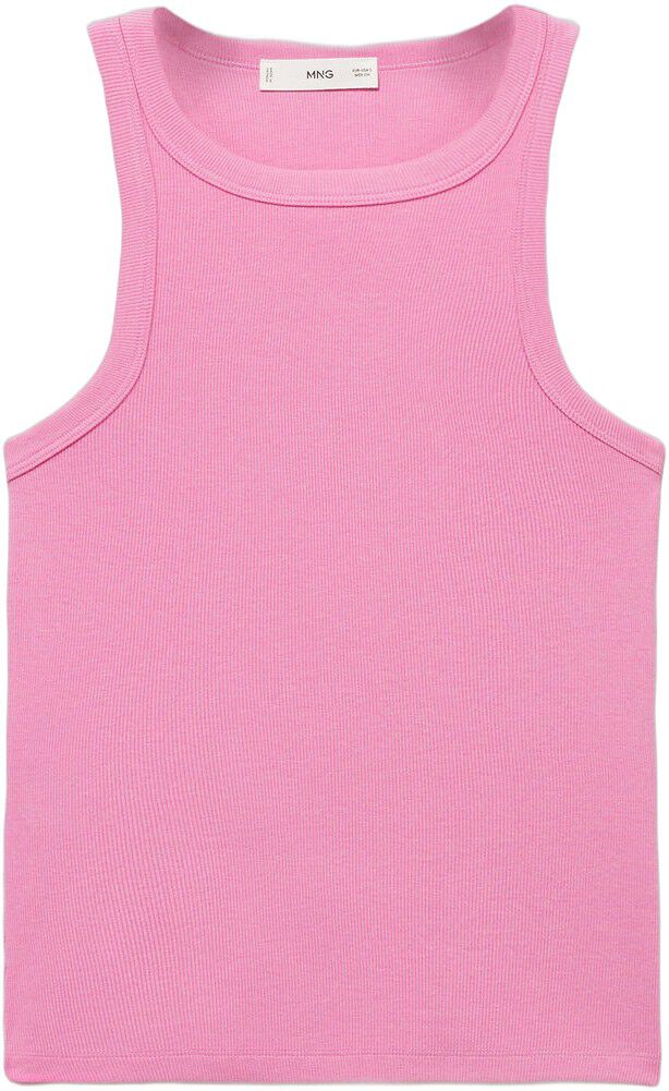 Ribbed cotton-blend top