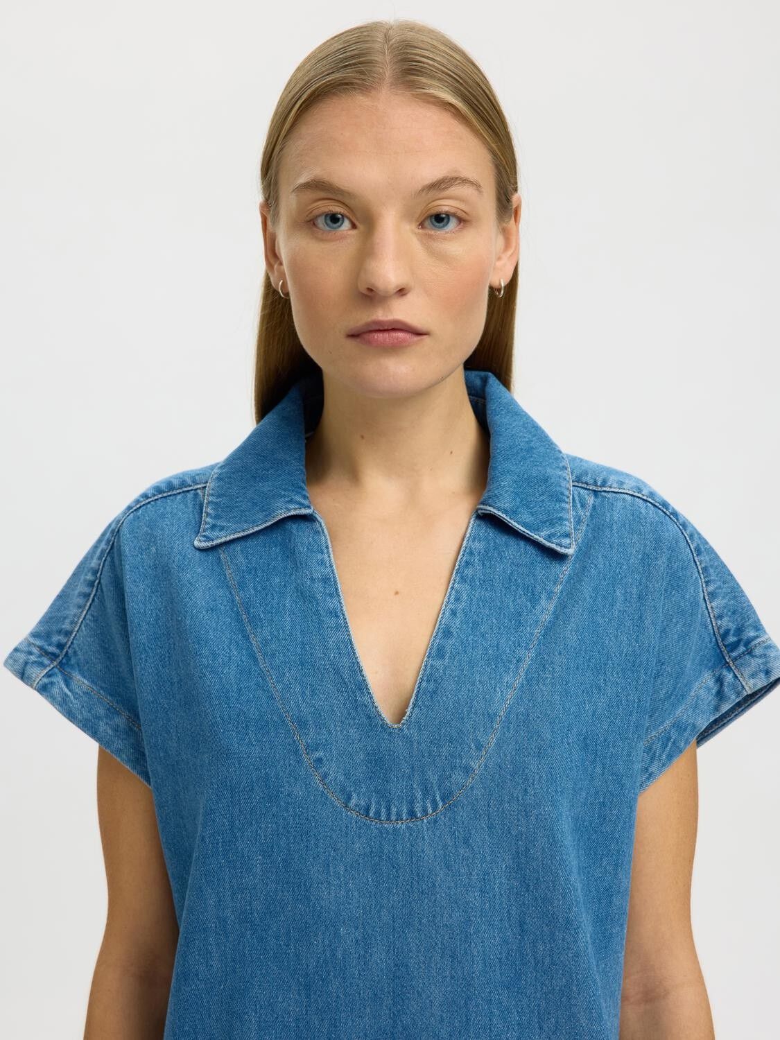 Slfrelaxed Tenna Midi Denim Dress