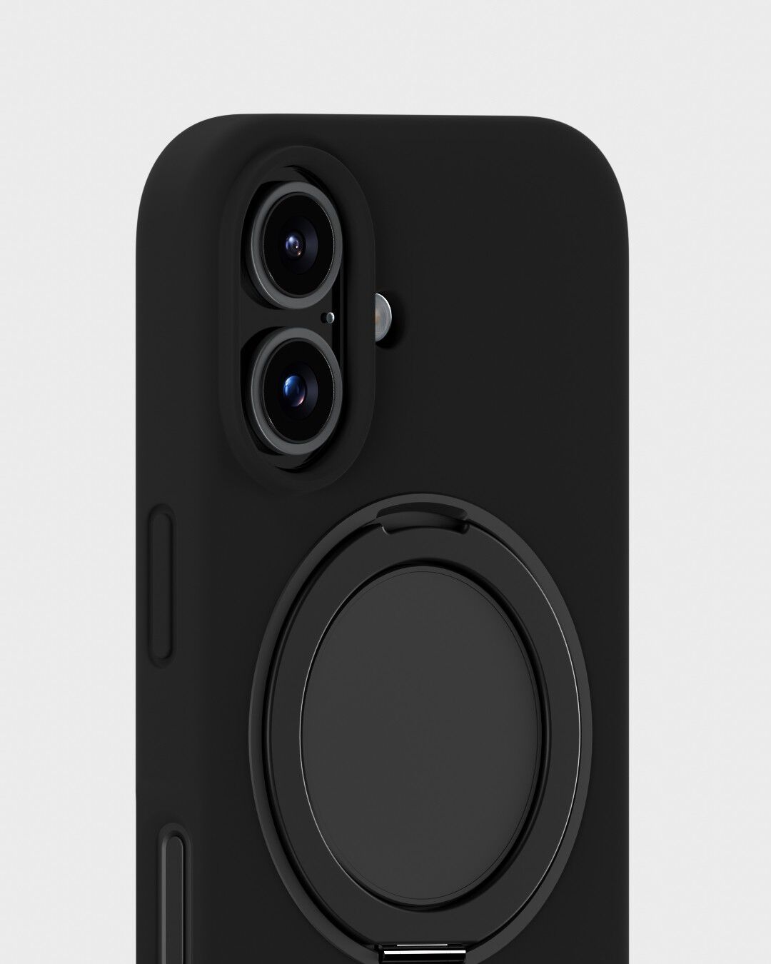 Silicone Stand Case iPhone 16 Black