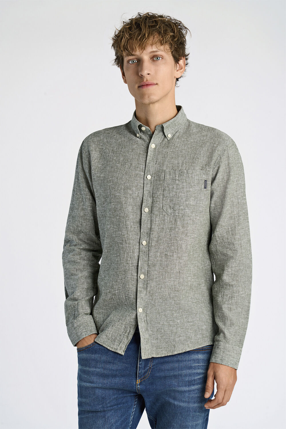 Cotton/linen shirt L/S