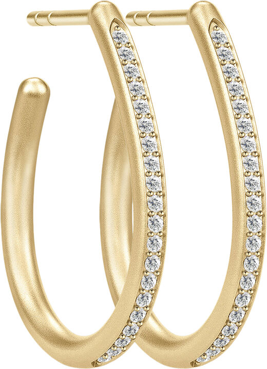 Infinity pear hoops