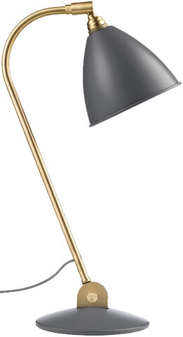 BL2 Table Lamp - ø16 (Base: Brass, Shade: Grey Semi Matt)