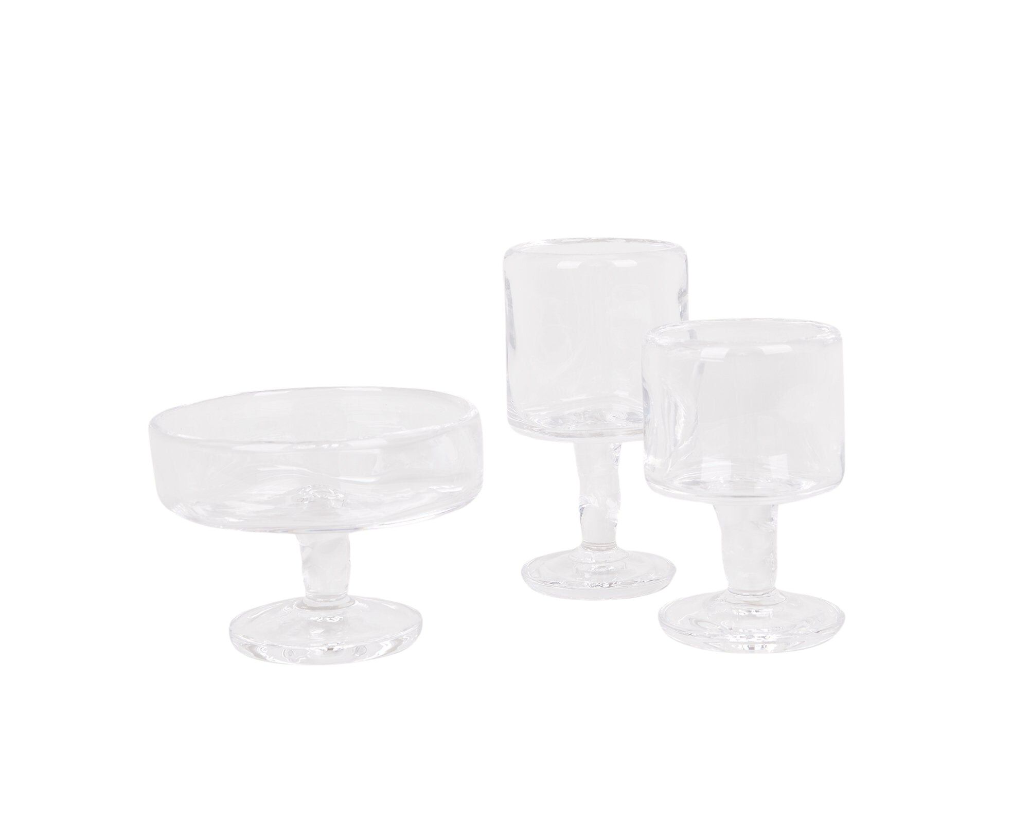 0405 Stem Glass Set of Two | Clear | Medium