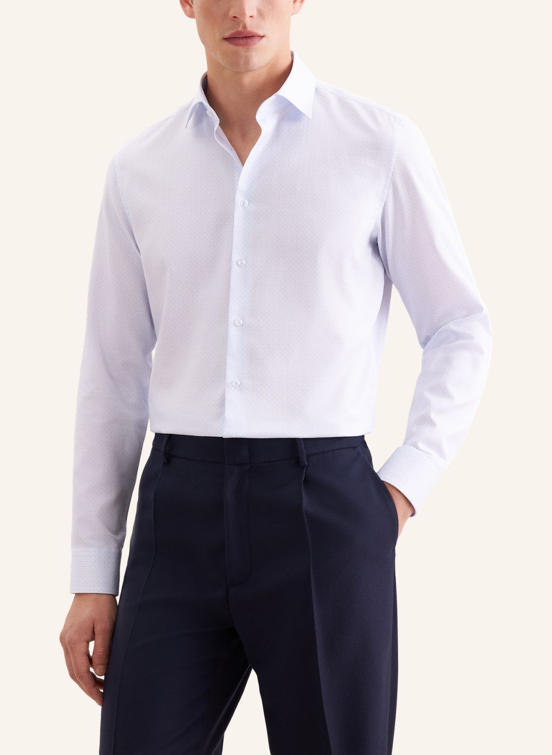 Business shirt Slim 1/1 Kent-Collar Print