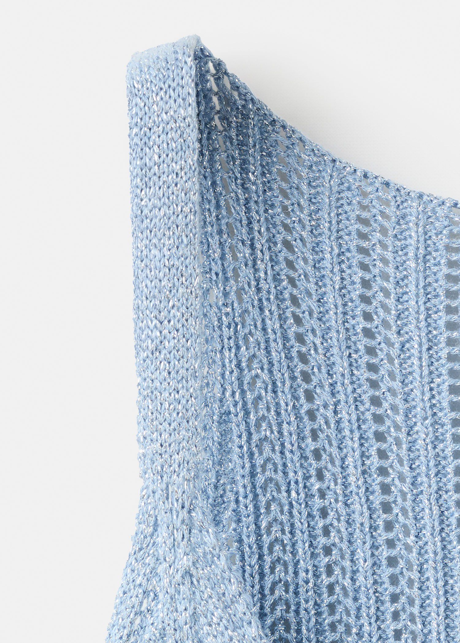 Lurex openwork knit top