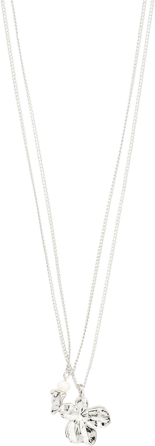 ZHURI recycled necklace 2-in-1 set silver-plated