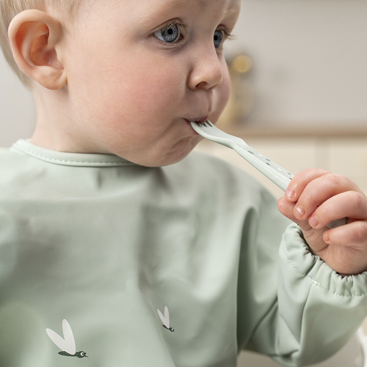 Foodie bestiks&aelig;t Happy dots Gr&oslash;n