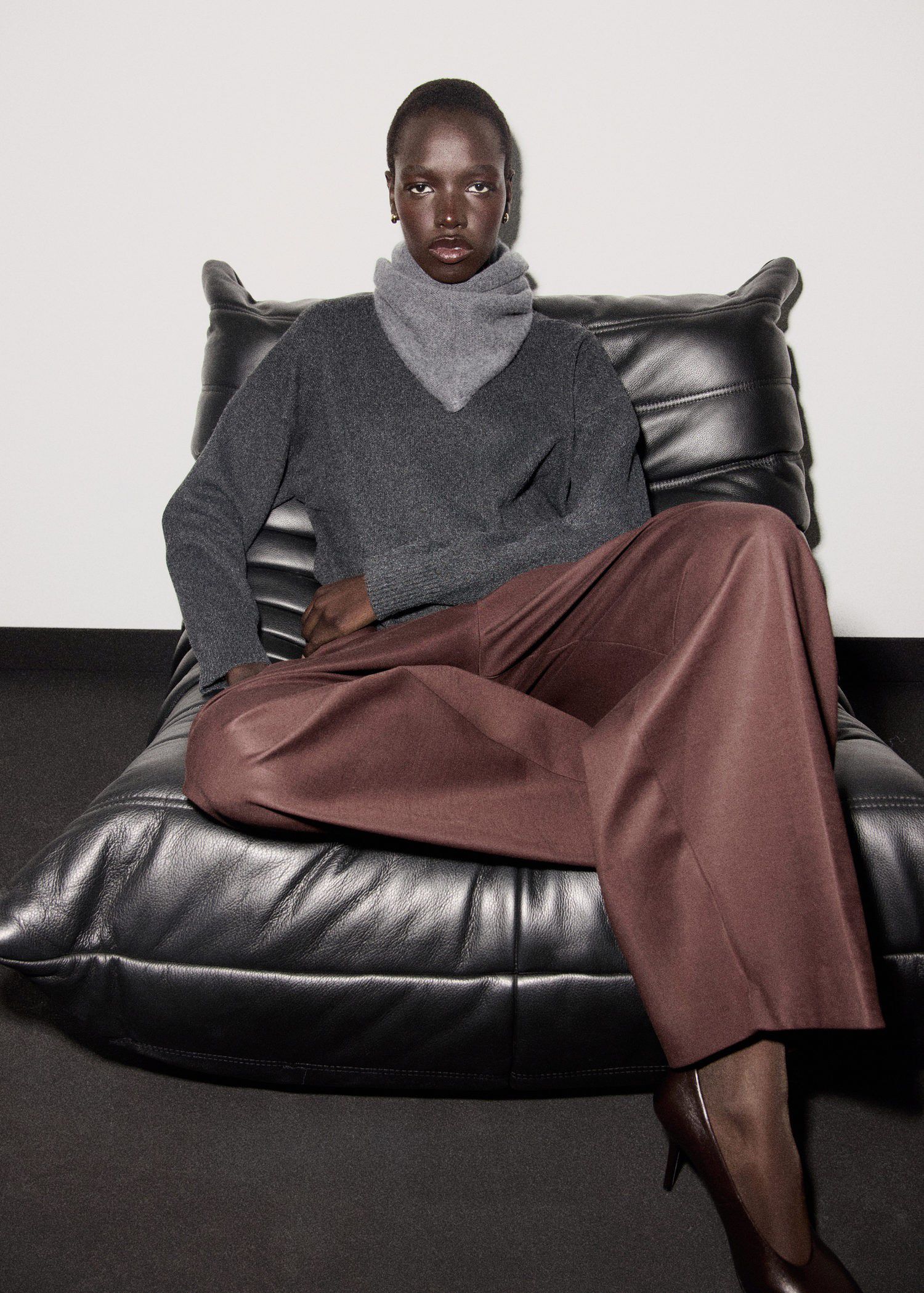 Ribbed turtleneck sweater