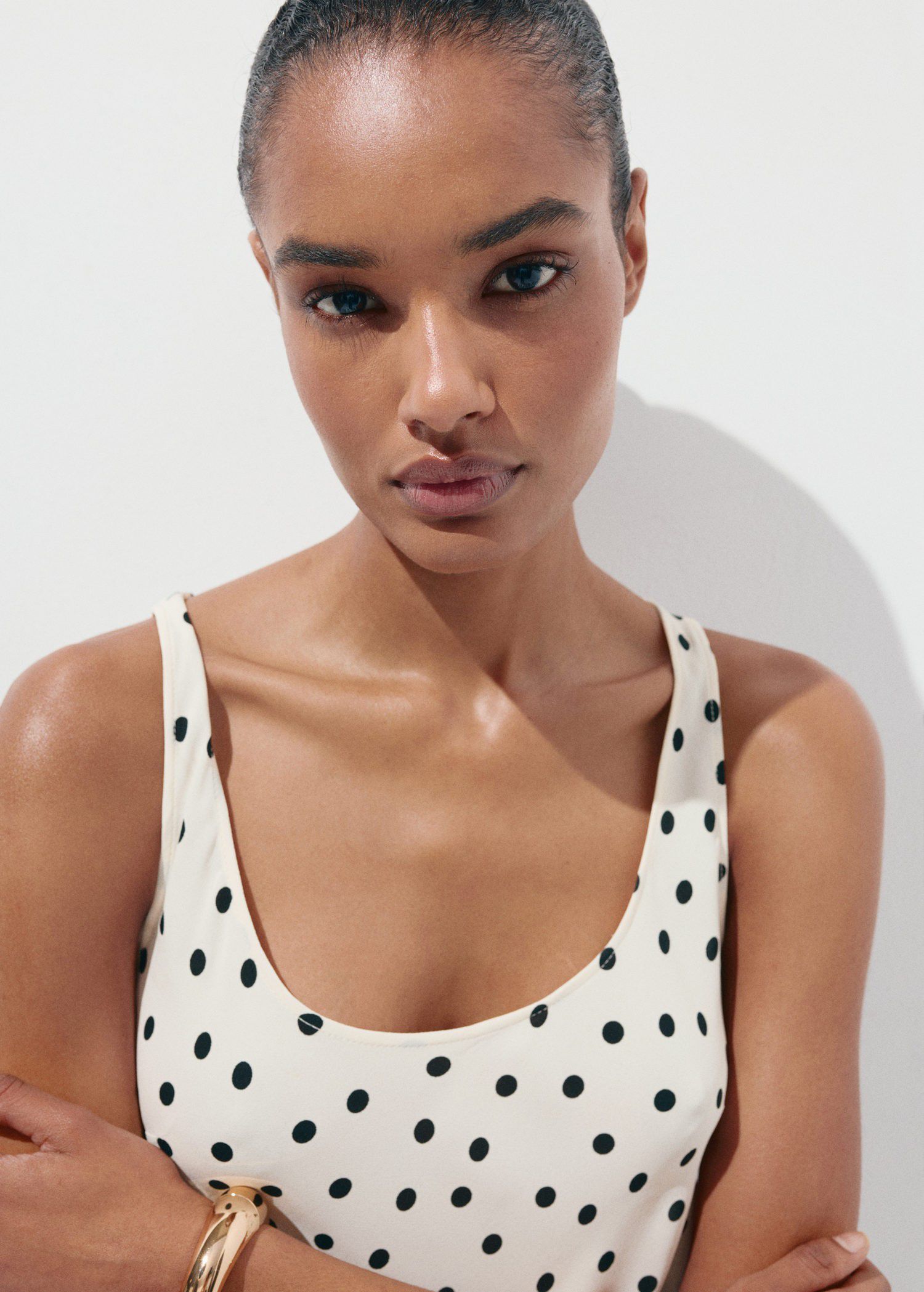 Polka dot midi dress