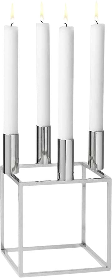 Kubus 4, Candle Holder, Nickel-Plat