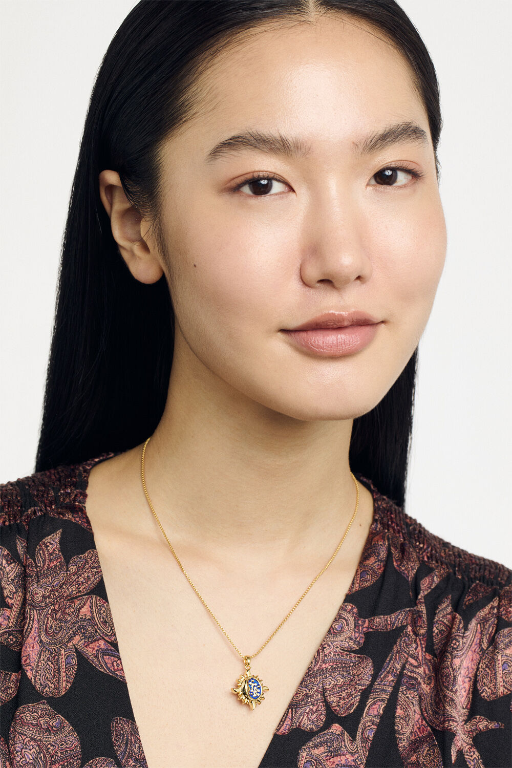 DELEST Sun Moon Crystal Pendant