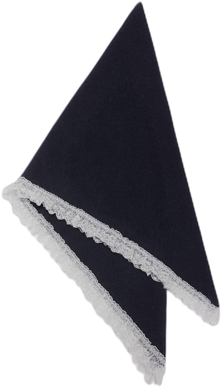 Wool Lace Triangular Scarf