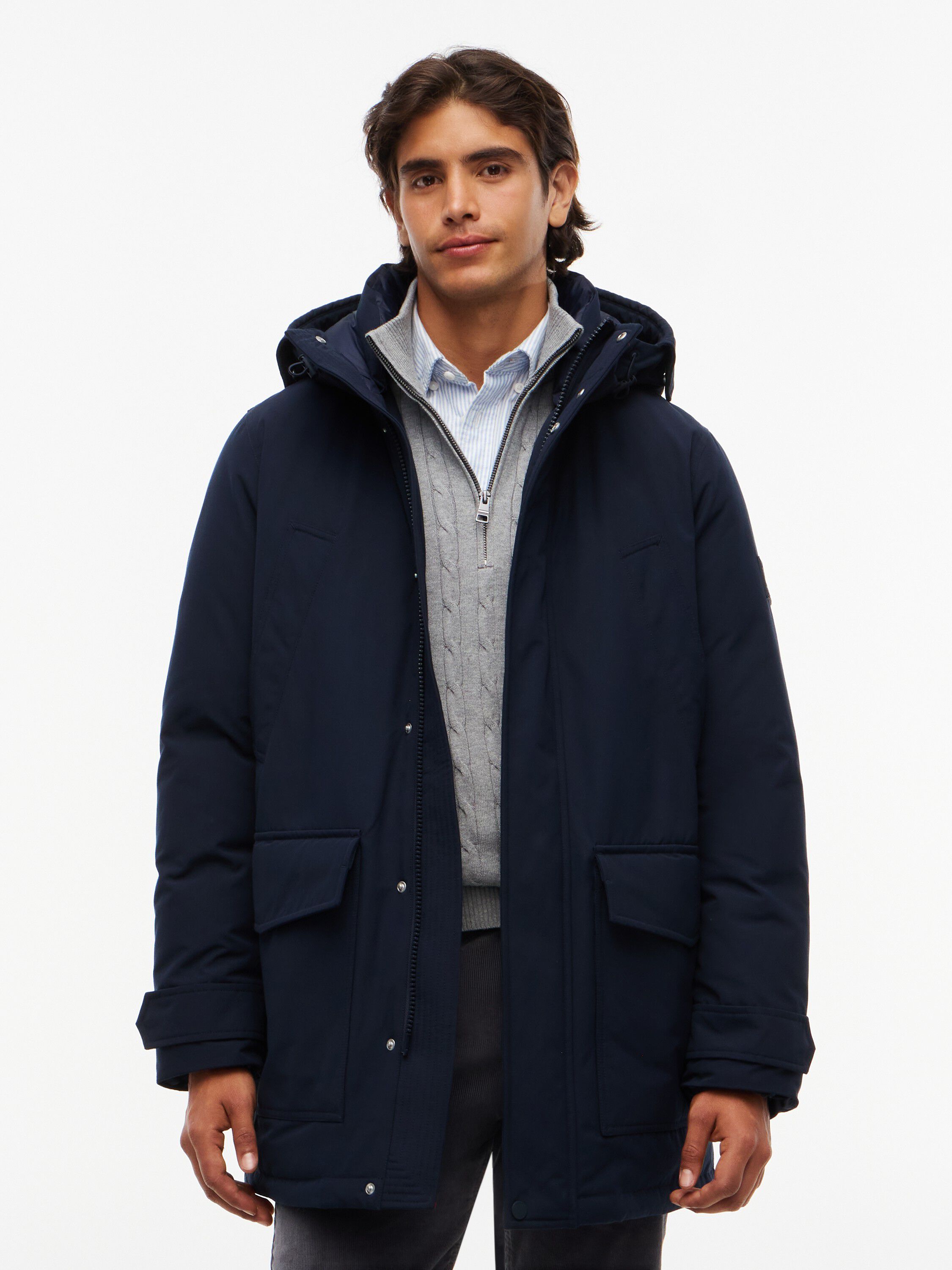 Logo Patch Down Hooded Rockie Parka