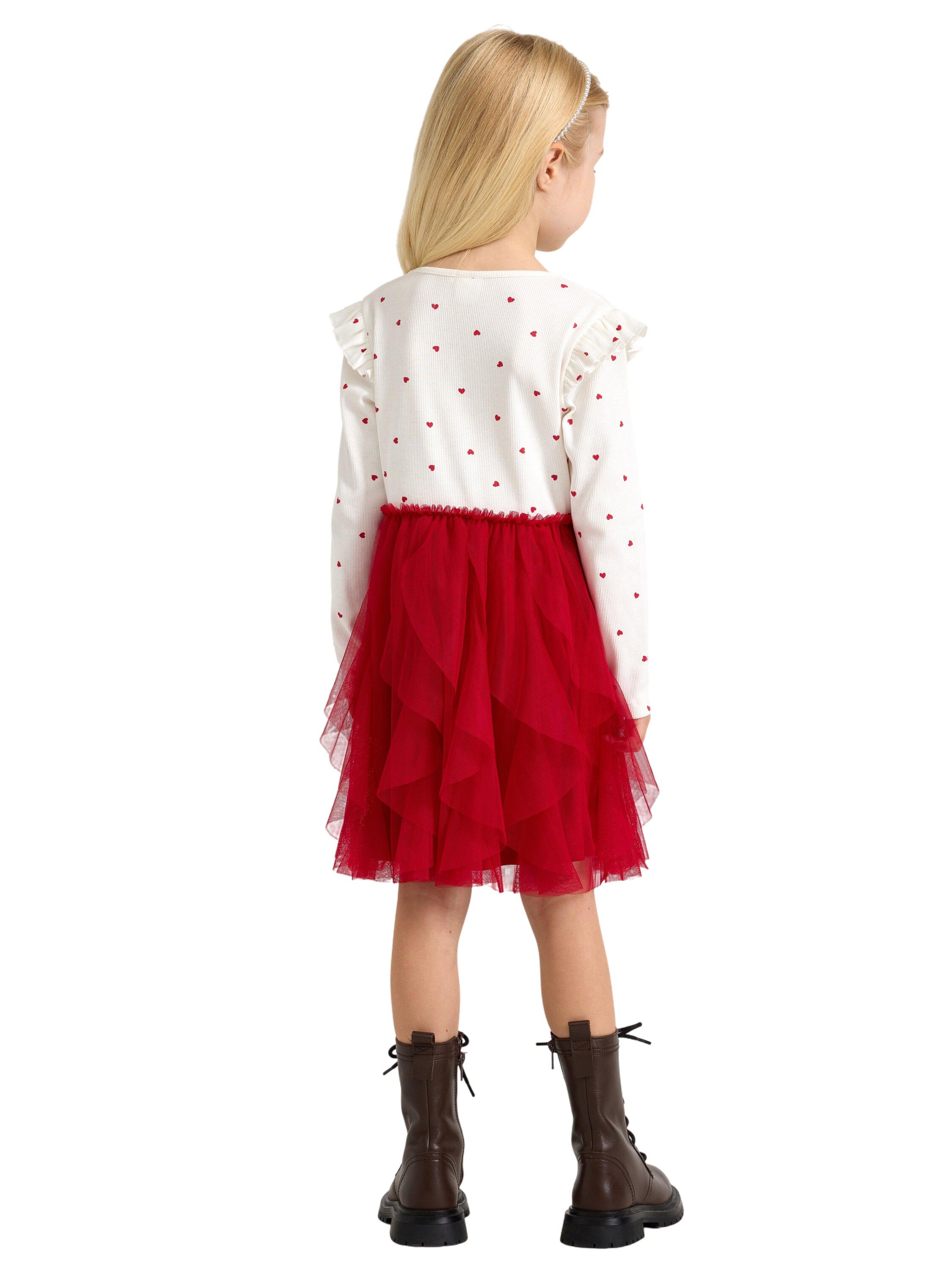 Myk kjole i ribbestrikket jersey og