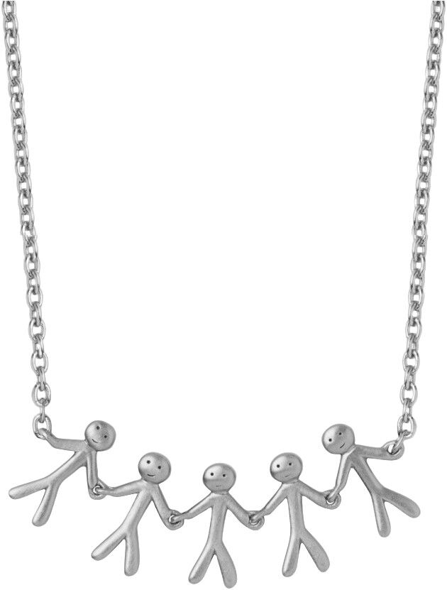 Together Family 5 necklace - silver