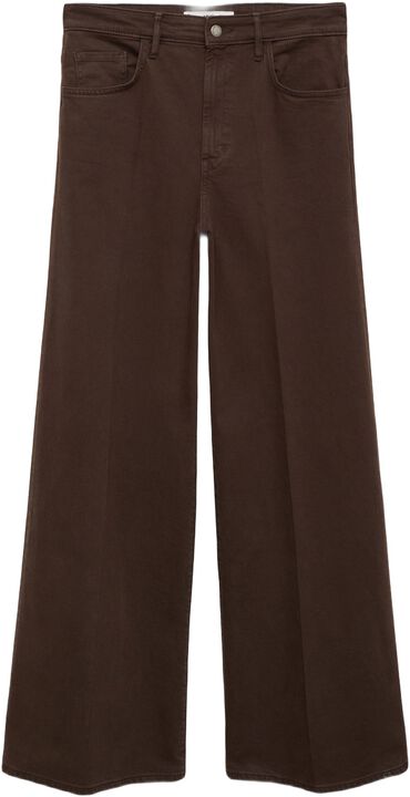 High-waisted wide-leg jeans
