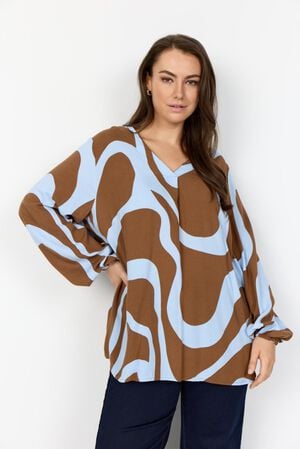 Curvy WA-CHANITA 1 Bluse Brun