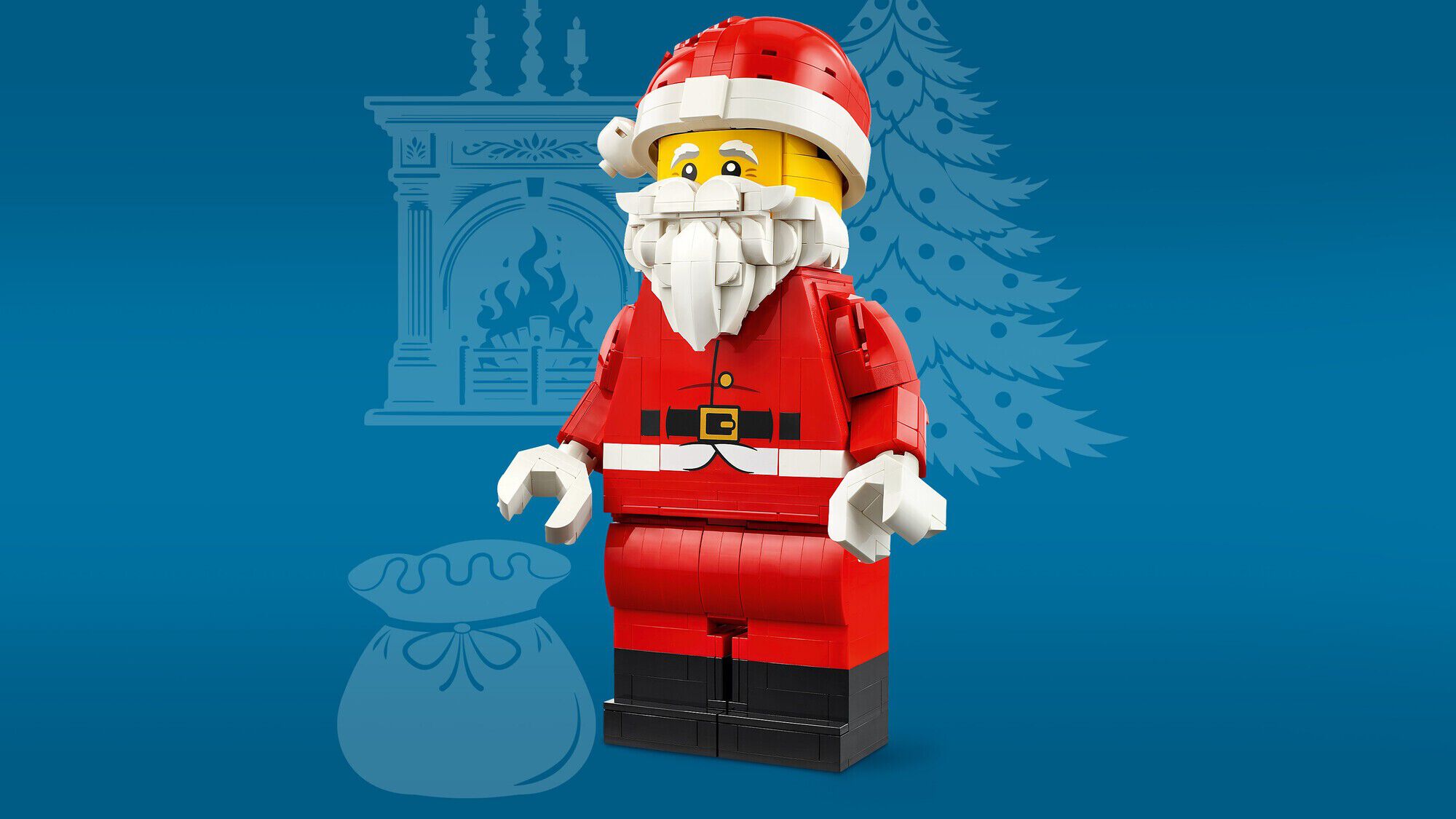 Opskaleret minifigur af julemanden 40820