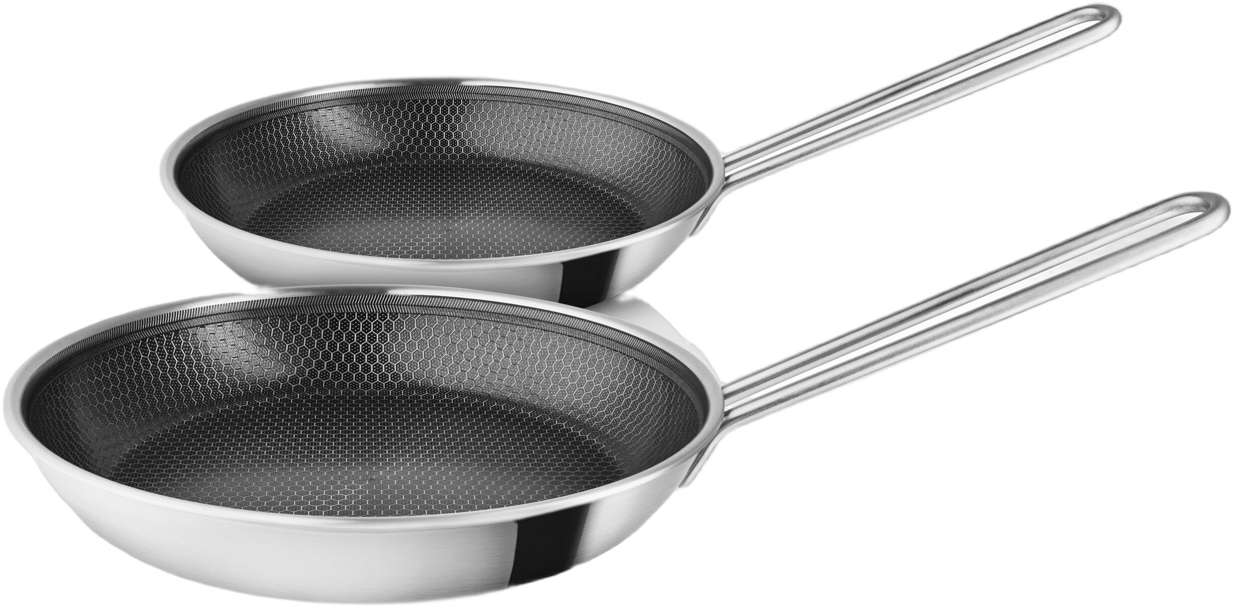 Multi Stegepande 2 stk. s&aelig;t 24 & 28 cm Mosaic keramisk Slip-